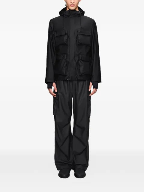 Rains hooded front-pockets jacket