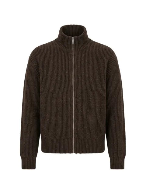 Berner Kühl shrunk full-zip ribbed-knit cardigan
