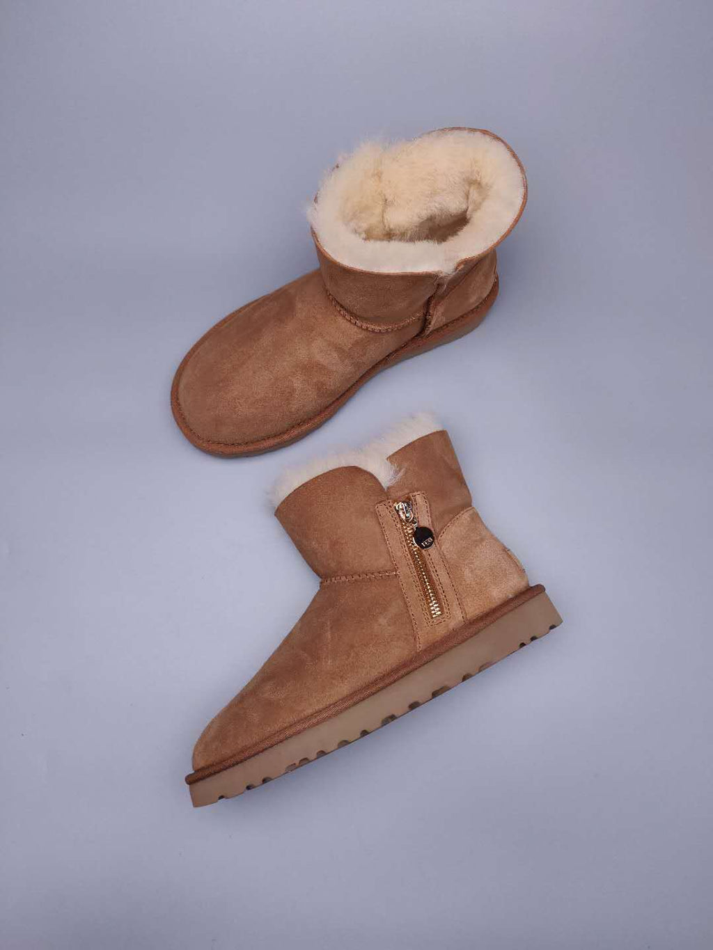 Chestnut Side Zip Ankle Boots — New Arrival | In Stock